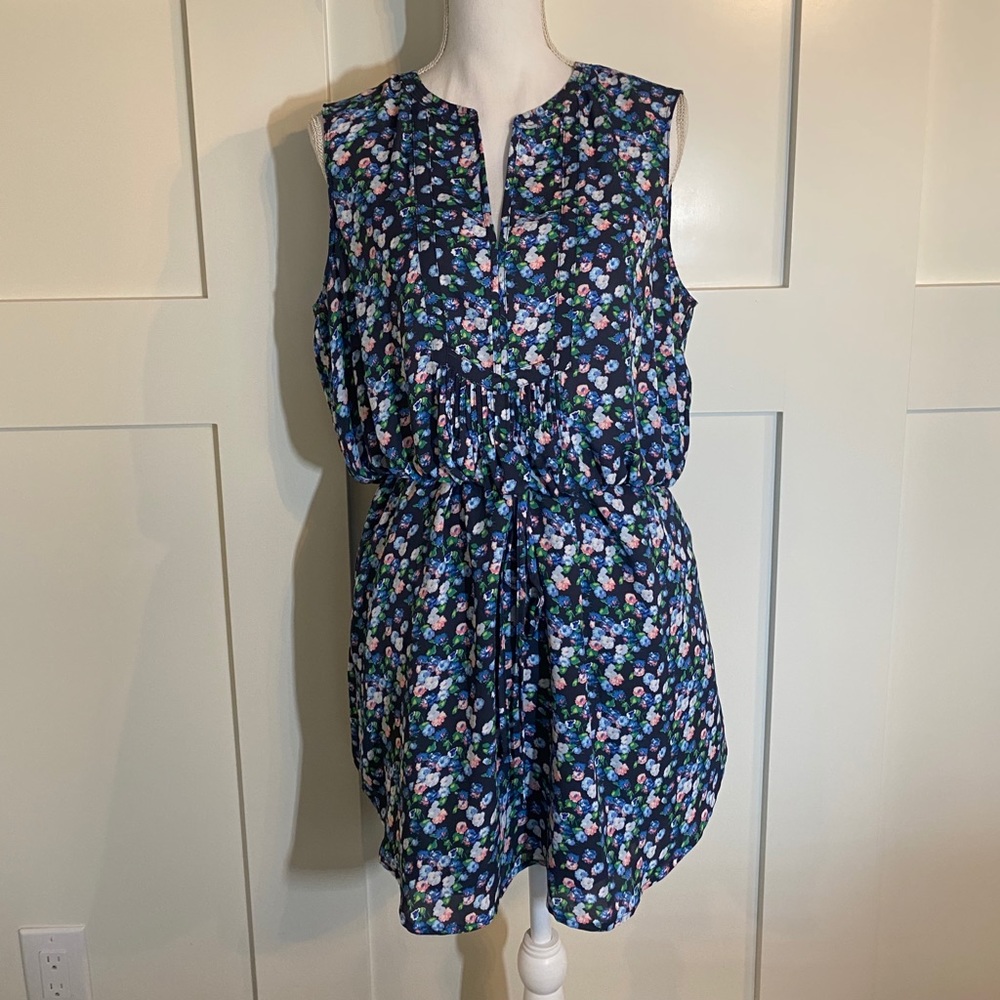 GAP Floral Midi Dress - Black and Blue